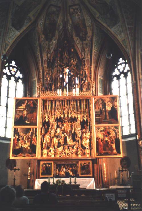 Der Pacheraltar in der Wolfgangskirche in St. Wolfgang am Wolfgangsee
